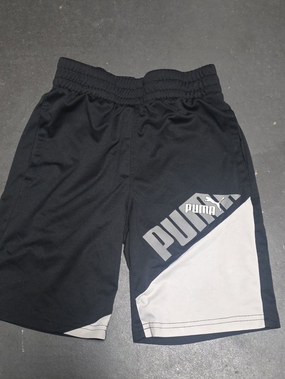 Puma Black and Gray Boys' Athletic Shorts